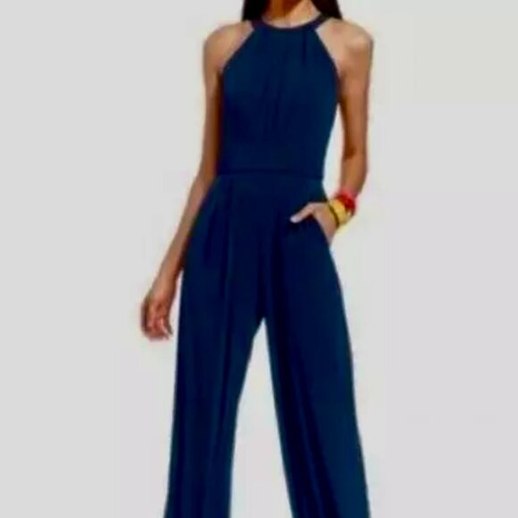 Vince Camuto Pants - Cobalt blue wide-legged Vince Camuto jumpsuit size small